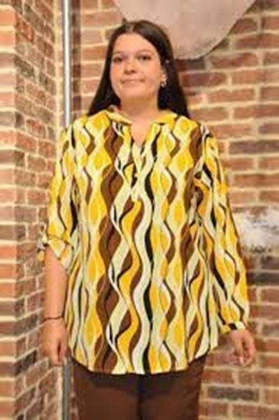 Immagine di PLUS SIZE FLUID PATTERN BLOUSE